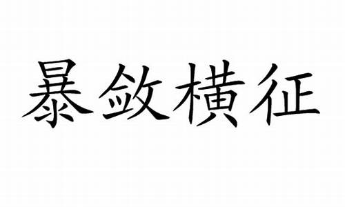 成语横征暴敛什么意思_暴敛横征