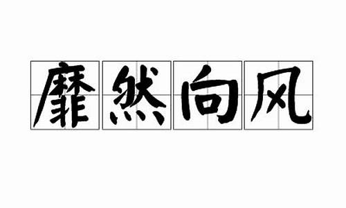 靡然向风读音_靡然向风