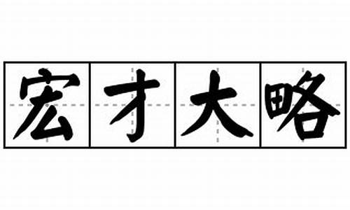 宏才大略造句_宏才大略